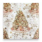 Салфетки новогодние бумажные Pero Deluxe «Винтажная ель», 3 слоя, 33×33 см, 20 шт. - Фото 2