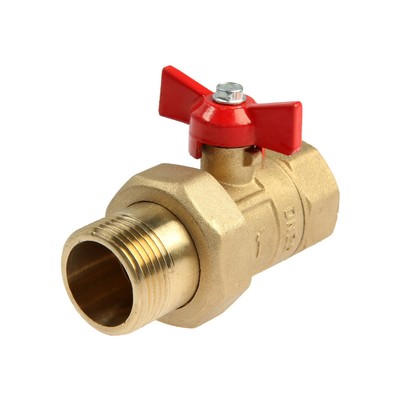 Кран шаровой «ГАЛЛОП» ПРАКТИК DN-25 132, с американкой 1", бабочка