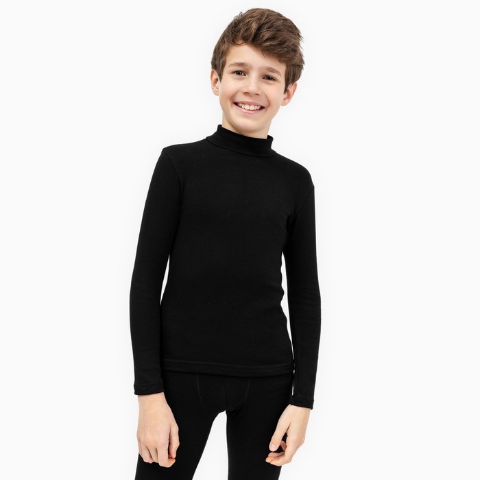 Джемпер для мальчика (Термо), цвет чёрный, рост 104-110 - Фото 1