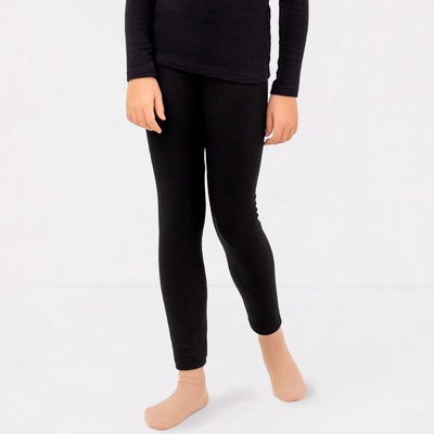 Легинсы для девочки (Термо), чёрные, рост 110-116 см