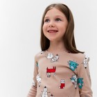 Пижама для девочки, цвет бежевый, рост 92-98 см - Фото 2