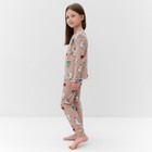 Пижама для девочки, цвет бежевый, рост 92-98 см - Фото 3