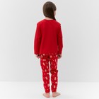 Пижама для девочки, цвет красный/печеньки, рост 104-110 см - Фото 3