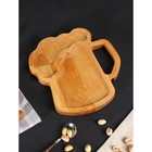 Подарочный набор деревянной посуды Adelica, блюдо для подачи к пиву, открывашка для бутылок, 25×22×1,8 см, 12×5×1,8 см, берёза - фото 4395321