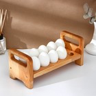 Подставка для яиц на ножках Adelica «Пасха», 10 ячеек, термонаклейки 7 шт., дерево берёза - Фото 5