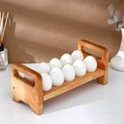 Подставка для яиц на ножках Adelica «Пасха», 10 ячеек, термонаклейки 7 шт., дерево берёза - Фото 6