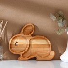 Пасхальный набор Adelica, менажница заяц, подставка для яиц 8 ячеек, d=20×1.8 см, термонаклейки 7 шт., дерево берёза - Фото 3