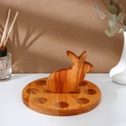 Пасхальный набор Adelica, менажница заяц, подставка для яиц 8 ячеек, d=20×1.8 см, термонаклейки 7 шт., дерево берёза - Фото 5