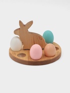 Пасхальный набор Adelica, менажница заяц, подставка для яиц 8 ячеек, d=20×1.8 см, термонаклейки 7 шт., дерево берёза - Фото 6