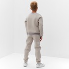 Костюм детский с начёсом (свитшот, брюки) MINAKU, цвет серый, рост 146 см - Фото 4