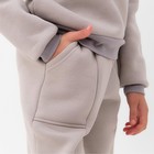 Костюм детский с начёсом (свитшот, брюки) MINAKU, серый, рост 158 см - Фото 8