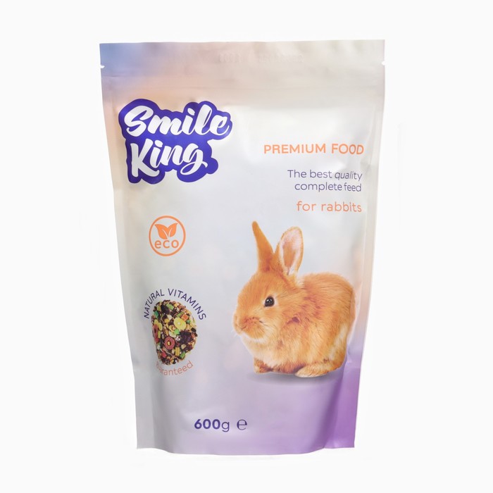 Корм Smile King премиум для кролика, 600 г - Фото 1