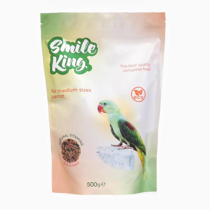 Корм Smile King для среднего попугая, 500 г - Фото 1