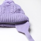 Шапка для девочки, цвет сиреневый, размер 44-46 - фото 22879635