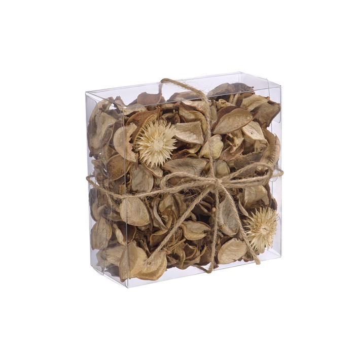 Набор сухоцветов из натуральных материалов с ароматом ванили «Вещицы», короб 13×13×6 см