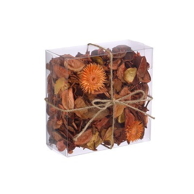 Набор сухоцветов из натуральных материалов с ароматом апельсина «Вещицы», короб 13×13×6 см