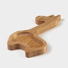 Менажница - тарелка деревянная Adelica «Жираф», 20,5×11,5×1,8 см, берёза - фото 9973296