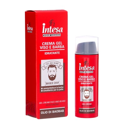 Гель-крем для лица и бороды INTESA увлажняющий, с маслом баобаба, 50 мл