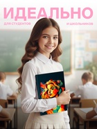 Колледж-тетрадь Calligrata TOP «Девушка. Арт» А4, 120 листов, в клетку, в твёрдой обложке 7БЦ, матовая ламинация, выборочный лак - Фото 3