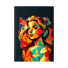 Колледж-тетрадь Calligrata TOP «Девушка. Арт» А4, 120 листов, в клетку, в твёрдой обложке 7БЦ, матовая ламинация, выборочный лак - Фото 4