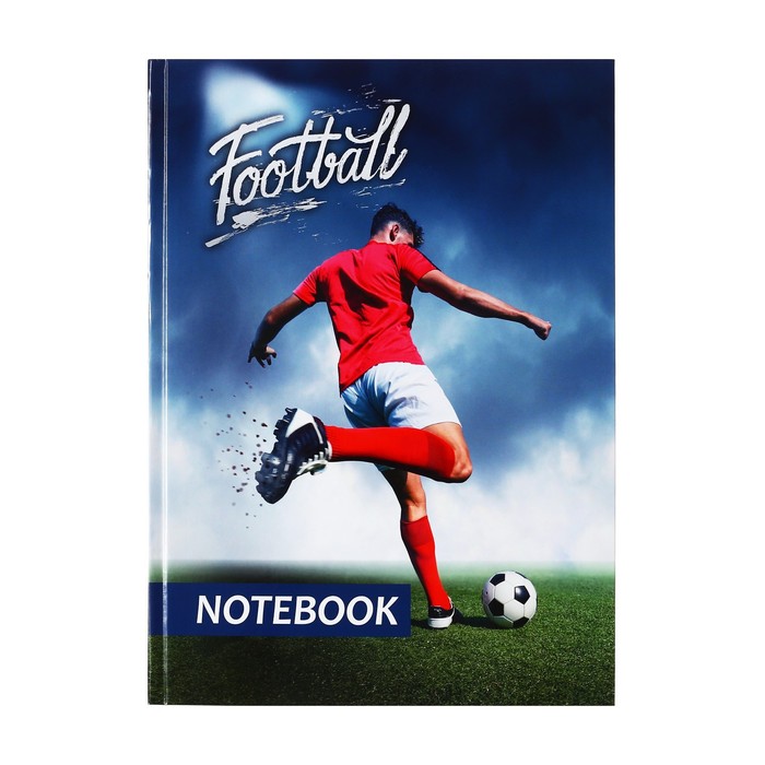 Колледж-тетрадь в твердой обложке 7БЦ, А4, 160 листов, Футболист, блок в клетку, глянцевая ламинация - Фото 1