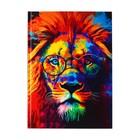 Колледж-тетрадь в твердой обложке 7БЦ, А4, 160 листов, ЛЕВ. МОЗАИЧНЫЙ НЕОН, блок в клетку, матовая ламинация, ВЫБОРОЧНЫЙ ЛАК - Фото 1