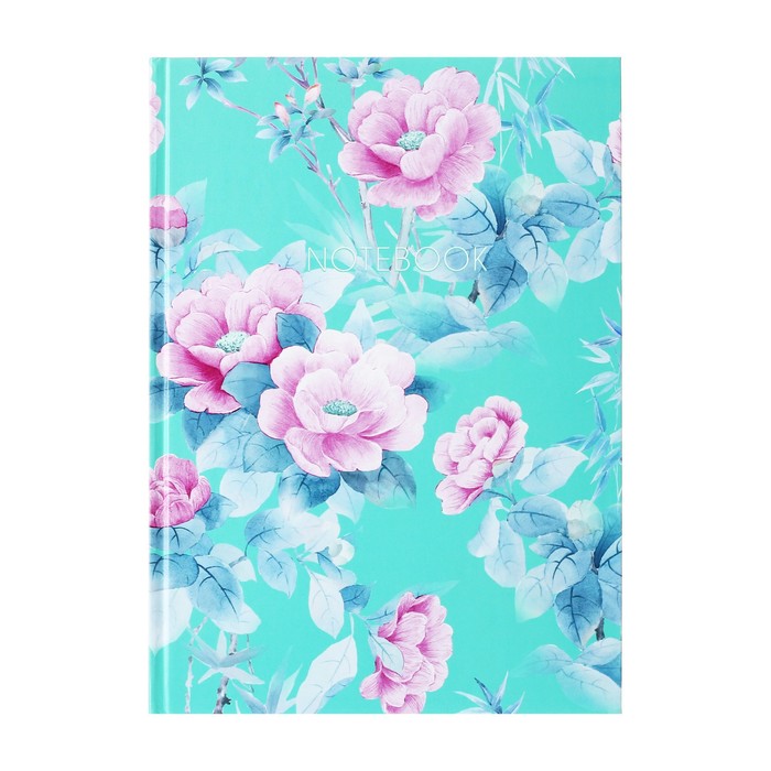 Колледж-тетрадь Calligrata TOP «Цветы на мятном фоне» А4, 160 листов, в клетку, в твёрдой обложке 7БЦ, матовая ламинация, выборочный лак - Фото 1