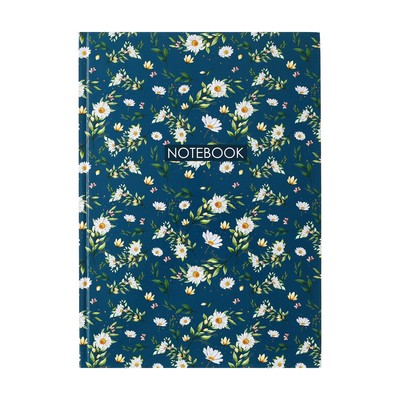 Колледж-тетрадь в твердой обложке 7БЦ, А4, 160 листов, Цветочки. ПАТТЕРН, блок в клетку, глянцевая ламинация