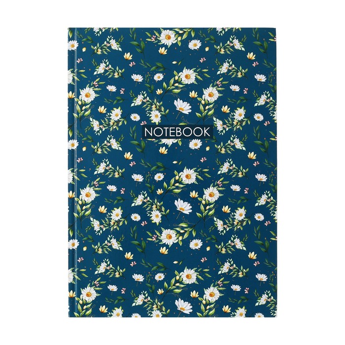 Колледж-тетрадь в твердой обложке 7БЦ, А4, 160 листов, Цветочки. ПАТТЕРН, блок в клетку, глянцевая ламинация - Фото 1