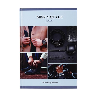 Колледж-тетрадь Calligrata «Мужская классика» А4, 160 листов, в клетку, в твёрдой обложке 7БЦ, глянцевая ламинация