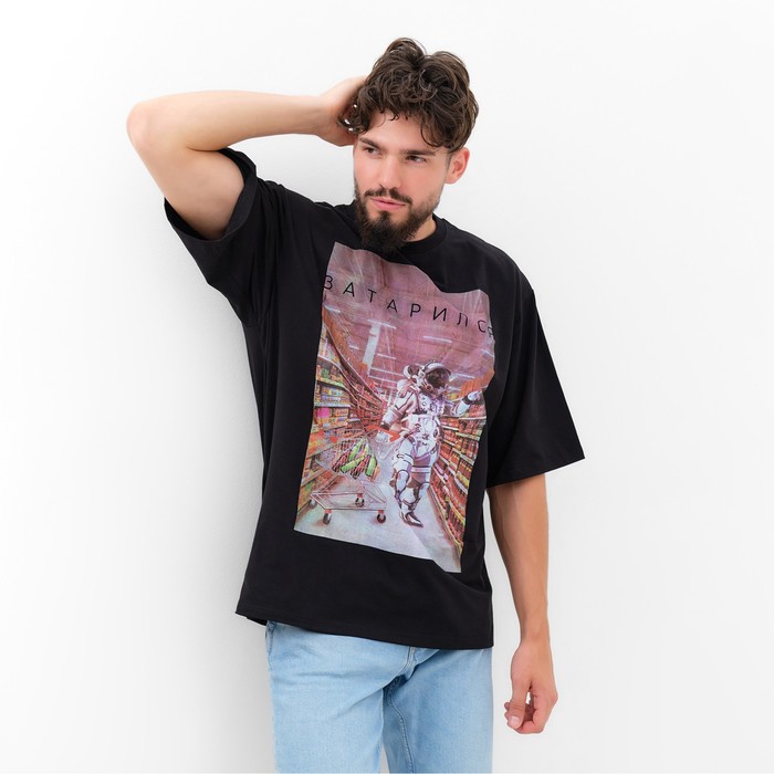 Футболка мужская «Затарился», черный, р. 56, KAFTAN - Фото 1