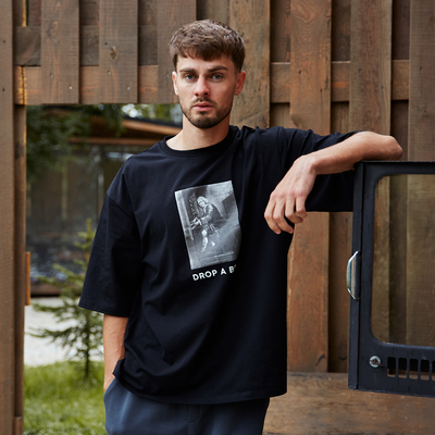 Футболка мужская KAFTAN Drop, черный, р. 46