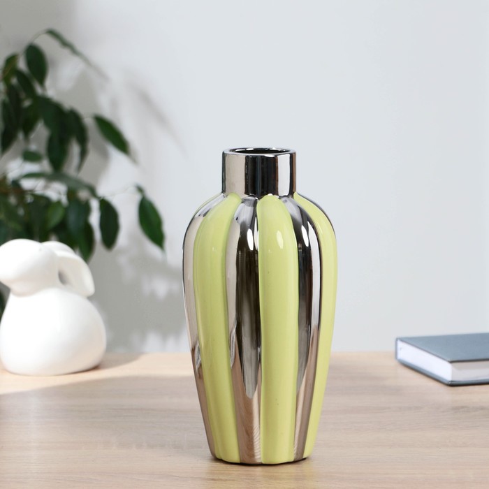 Ваза «Далки», d=5.5 см, 23×12 см, керамика, зелёная - Фото 1