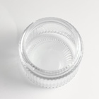 Банка для свечей стеклянная с крышкой «Вертикальные полоски» прозрачная 275 мл 7.5×7.5×8.5 см  (артикул 9759032)  большой выбор товаров оптом и в розницу по низким ценам с доставкой