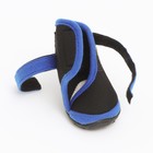 Ботинки высокие для больших собак, набор 4 шт., размер XS (подошва 7×5.1 см), чёрно-синие - Фото 4