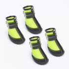 Ботинки высокие для больших собак, набор 4 шт, размер L (подошва 10х7 см), чёрно-салатовые - Фото 2