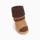 Ботинки высокие для собак с чулком, набор 4 шт., размер 4 (подошва 5×4.5 см), коричневые - Фото 4