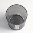 Стакан для свечей стеклянный Pure nature 220 мл серый, матовый, 7×7×8.4 см - фото 121735331