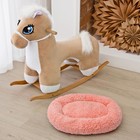 Лежанка для собак и кошек «Уют», 45×35×11 см, мягкий мех, розовая - Фото 3