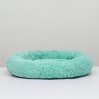 Лежанка для собак и кошек «Уют», мягкий мех, 45×35×11 см, мятная - Фото 4
