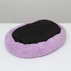 Лежанка для собак и кошек "Уют", мягкий мех, 50 х 42 х 11 см, фиолетовая - Фото 7
