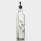 Бутылка стеклянная для соусов и масла Доляна «Классика», 500 мл, 6×29 см - фото 287090825