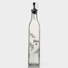 Бутылка стеклянная для соусов и масла Доляна «Классика», 500 мл, 6×29 см - фото 4395428