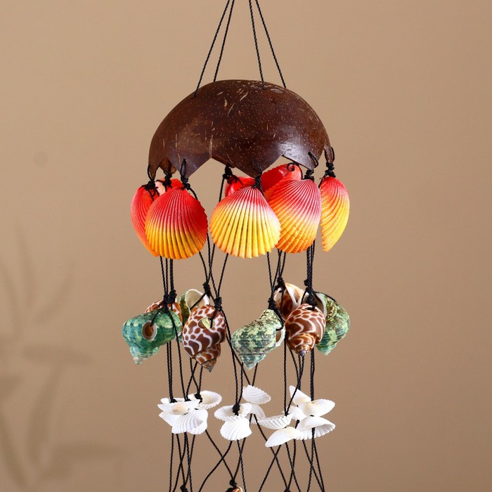 Подвесной сувенир "Дары моря" ракушки, кокос 13х13х65 см