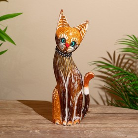 Сувенир "Кошка в ошейнике" дерево 10х4х30 см