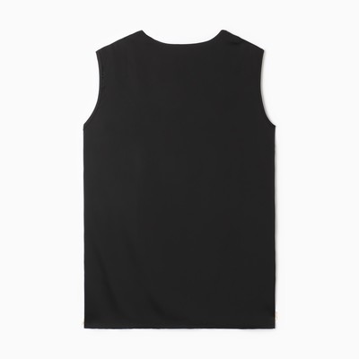 Майка шелковая женская MIST plus-size, размер 50, чёрная