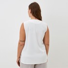 Майка шелковая женская MIST plus-size, размер 54, молочная - Фото 3