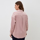 Блузка женская шелковая MIST plus-size, размер 56, пыльная роза - Фото 4