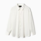Рубашка шелковая MIST plus-size, р. 54, молочный 9728633 - фото 14234219
