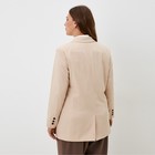 Пиджак женский двубортный MIST plus-size, р.52, бежевый - Фото 4